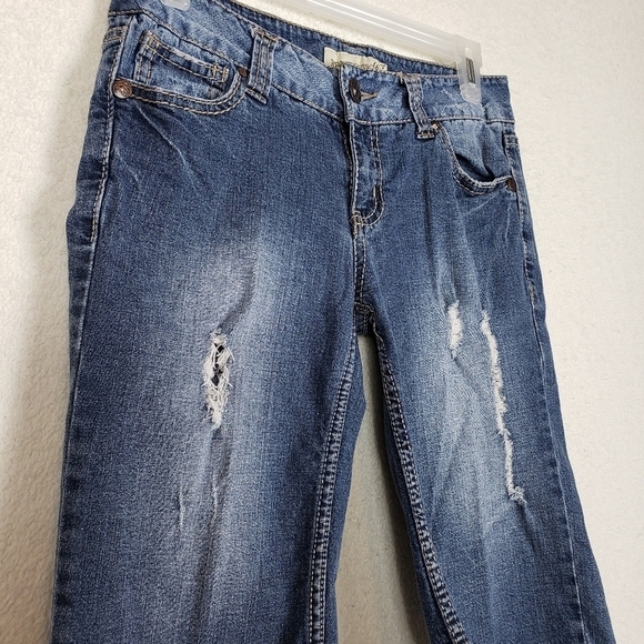 Paris blues distressed cropped Jean's size 5 - Picture 3 of 9